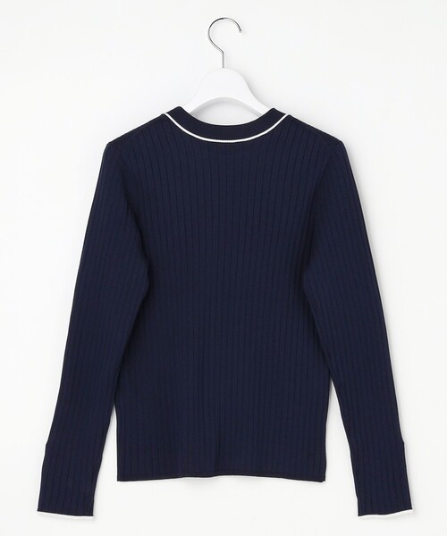 ANY SIS（エニィスィス）の「ラインポイント ニット（ニット/セーター・レディース・ホワイト系/ライトグリーン系/ネイビー系・MEDIUM）」の8枚目の写真