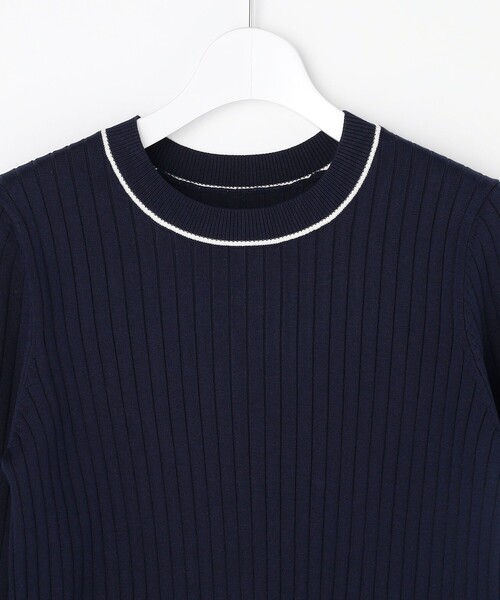 ANY SIS（エニィスィス）の「ラインポイント ニット（ニット/セーター・レディース・ホワイト系/ライトグリーン系/ネイビー系・MEDIUM）」の9枚目の写真