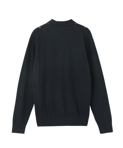 FRED PERRY（フレッドペリー）の「FRED PERRY VERTICAL STRIPE KNITTED SHIRT K6537（ニット/セーター・メンズ・ネイビー・M/L）」の2枚目の写真