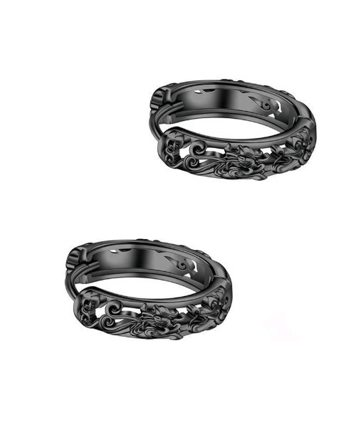 Bling Leads(ブリングリーズ)の「【Bls】【ZA】【Bling Leads】ドラゴンタッセル ピアス(ピアス(両耳用)・メンズ・ブラック/シルバー・FREE)」の3枚目の写真