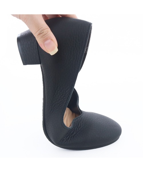 ENあしながおじさん（エンアシナガオジサン）の「防水│プレーンパンプス　3760007（パンプス・レディース・ベージュ/ブラック・22.5cm/24.5cm/24cm/23.5cm/23cm）」の3枚目の写真