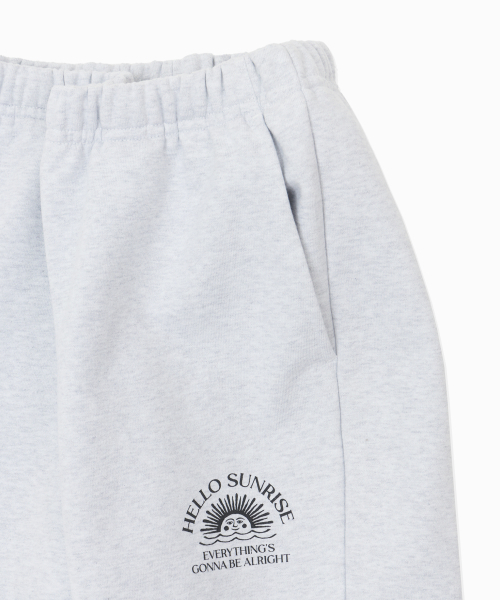 HELLO SUNRISE(ハローサンライズ)の「HS Logo Wide Sweatpants_L.Gray(スウェットパンツ・レディース・ライトグレー・SMALL/MEDIUM/LARGE)」の4枚目の写真