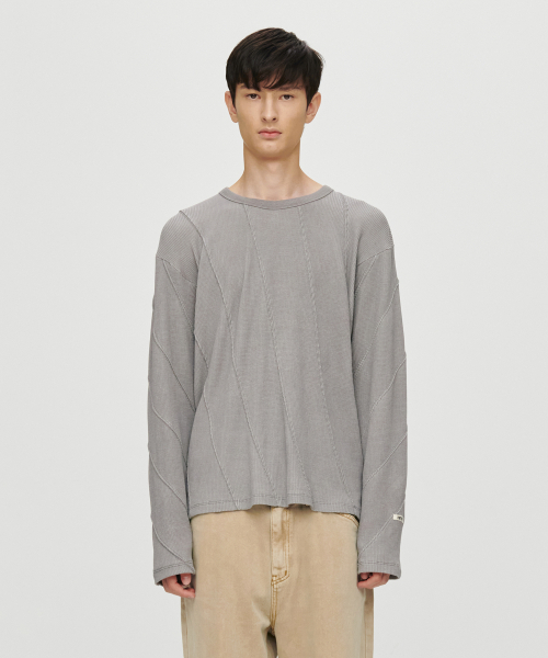 HEUTE(ホイテ)の「WAFFLE RACING T-SHIRT (GREY)(Tシャツ/カットソー・メンズ・グレー・M/L)」の1枚目の写真