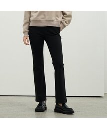 (起毛) ベンディングセミブーツカットパンツ _ブラック