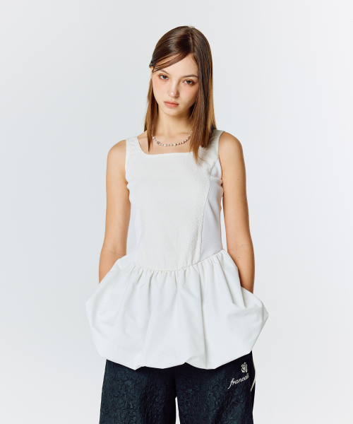 L15 BALLOON ONE-PIECE(WHITE)