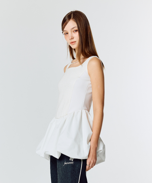 LARTIGENT(ラーティゼン)の「L15 BALLOON ONE-PIECE(WHITE)(ワンピース・レディース・その他・FREE)」の4枚目の写真
