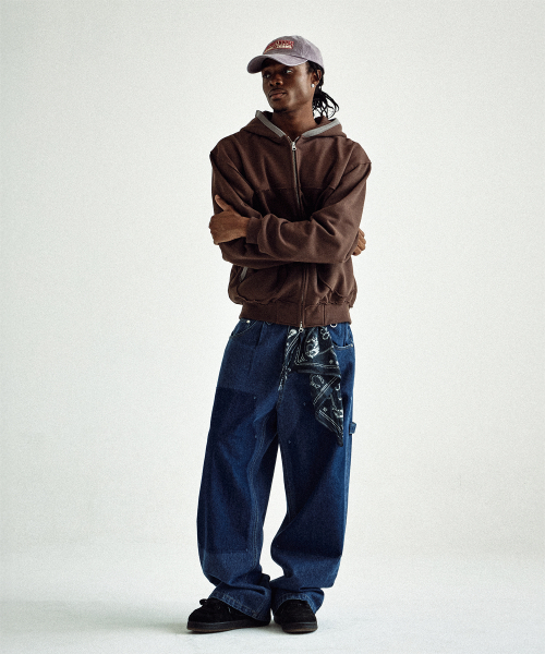 THEVINYLHOUSE(ザバイニルハウス)の「CUT-OFF HOODIE ZIP-UP BROWN(パーカー・メンズ・その他・S/M/L)」の8枚目の写真