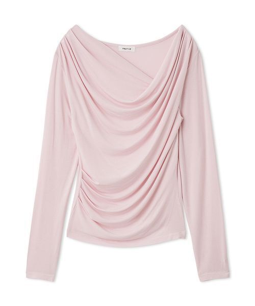 FRAY I.D（フレイアイディー）の「2wayデコルテタックドレープトップス（Tシャツ/カットソー・レディース・ターコイズブルー/ブラック/ライトブルー/ホワイト/ピンク・F）」の5枚目の写真