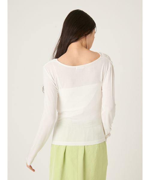 FRAY I.D（フレイアイディー）の「2wayデコルテタックドレープトップス（Tシャツ/カットソー・レディース・ターコイズブルー/ブラック/ライトブルー/ホワイト/ピンク・F）」の10枚目の写真