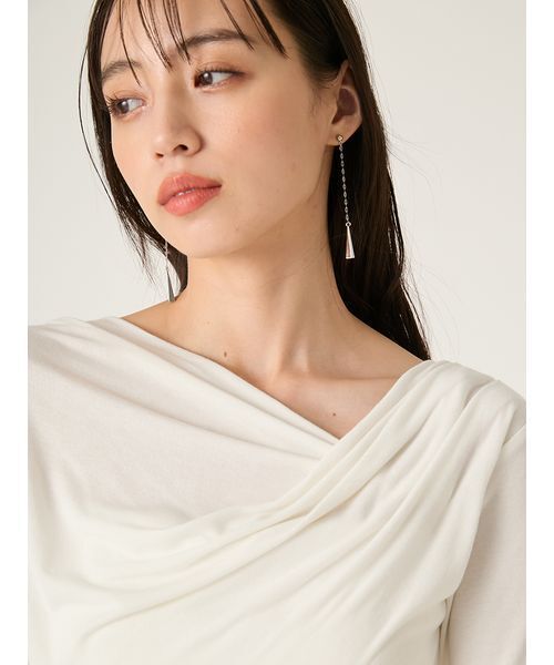 FRAY I.D（フレイアイディー）の「2wayデコルテタックドレープトップス（Tシャツ/カットソー・レディース・ターコイズブルー/ブラック/ライトブルー/ホワイト/ピンク・F）」の12枚目の写真