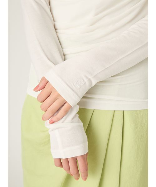 FRAY I.D（フレイアイディー）の「2wayデコルテタックドレープトップス（Tシャツ/カットソー・レディース・ターコイズブルー/ブラック/ライトブルー/ホワイト/ピンク・F）」の13枚目の写真