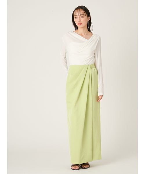 FRAY I.D（フレイアイディー）の「2wayデコルテタックドレープトップス（Tシャツ/カットソー・レディース・ターコイズブルー/ブラック/ライトブルー/ホワイト/ピンク・F）」の19枚目の写真