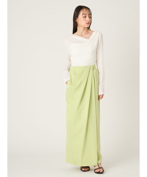 FRAY I.D（フレイアイディー）の「2wayデコルテタックドレープトップス（Tシャツ/カットソー・レディース・ターコイズブルー/ブラック/ライトブルー/ホワイト/ピンク・F）」の20枚目の写真