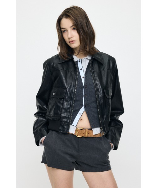 26年SS新作】COMPACT F/LEATHER ブルゾン（ブルゾン）｜MOUSSY