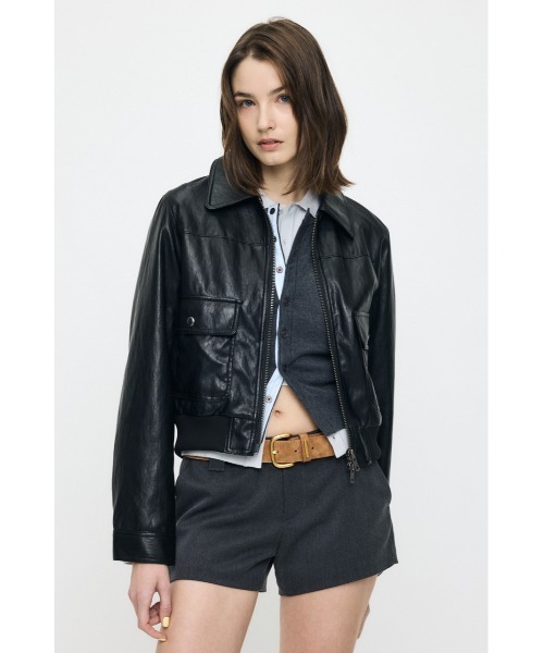 MOUSSY(マウジー)の「【26年SS新作】COMPACT F/LEATHER ブルゾン(ブルゾン・レディース・ダークブラウン/ブラウン系その他/ブラック・FREE)」の19枚目の写真