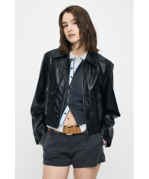 MOUSSY（マウジー）の「【26年SS新作】COMPACT F/LEATHER ブルゾン