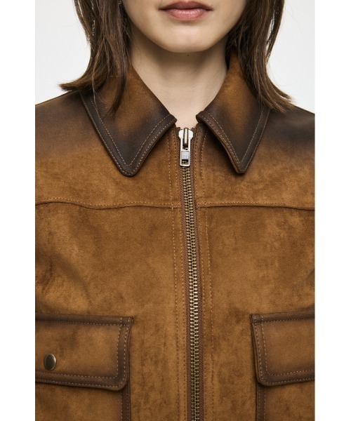 MOUSSY(マウジー)の「【26年SS新作】COMPACT F/LEATHER ブルゾン(ブルゾン・レディース・ダークブラウン/ブラウン系その他/ブラック・FREE)」の9枚目の写真