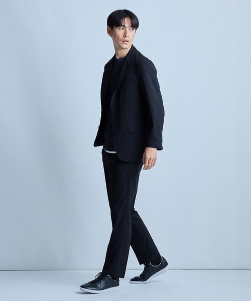 UNION STATION（ユニオンステーション）の「【洗える/ストレッチ】テックチリメンスリムイージースラックス（スラックス・メンズ・ブラック/ベージュ・S/M/L）」の9枚目の写真