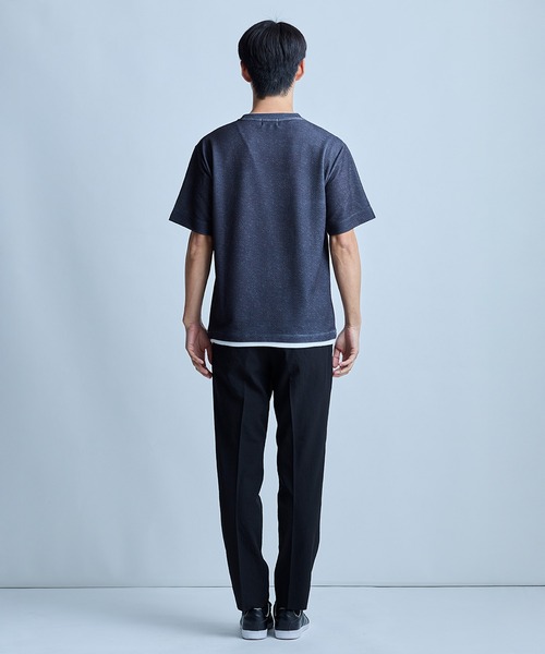 UNION STATION（ユニオンステーション）の「【洗える/ストレッチ】テックチリメンスリムイージースラックス（スラックス・メンズ・ブラック/ベージュ・S/M/L）」の11枚目の写真