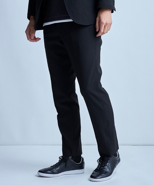 UNION STATION（ユニオンステーション）の「【洗える/ストレッチ】テックチリメンスリムイージースラックス（スラックス・メンズ・ブラック/ベージュ・S/M/L）」の13枚目の写真