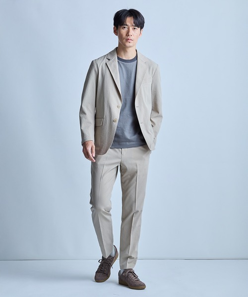 UNION STATION（ユニオンステーション）の「【洗える/ストレッチ】テックチリメンスリムイージースラックス（スラックス・メンズ・ブラック/ベージュ・S/M/L）」の4枚目の写真