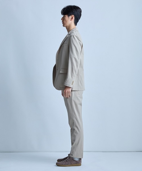 UNION STATION（ユニオンステーション）の「【洗える/ストレッチ】テックチリメンスリムイージースラックス（スラックス・メンズ・ブラック/ベージュ・S/M/L）」の5枚目の写真