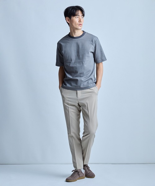 UNION STATION（ユニオンステーション）の「【洗える/ストレッチ】テックチリメンスリムイージースラックス（スラックス・メンズ・ブラック/ベージュ・S/M/L）」の3枚目の写真
