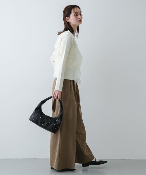 SENSE OF PLACE by URBAN RESEARCH（センスオブプレイスバイアーバンリサーチ）の「スタッズラウンドバッグ（ハンドバッグ・レディース・ライトベージュ/ブラック・ONE）」の6枚目の写真