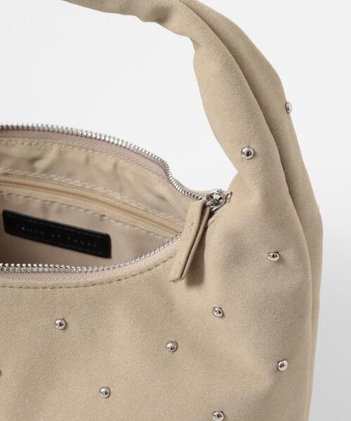 SENSE OF PLACE by URBAN RESEARCH（センスオブプレイスバイアーバンリサーチ）の「スタッズラウンドバッグ（ハンドバッグ・レディース・ライトベージュ/ブラック・ONE）」の19枚目の写真