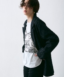 ジャガード柄シングルジャケット