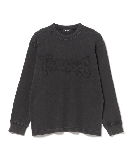 BEAMS HEART(ビームスハート)の「【7/24再値下げ】スノーウォッシュ ワッフル ロングスリーブ(ユニセックス)(Tシャツ/カットソー・メンズ・ブラック/ブラウン・SMALL/LARGE/MEDIUM)」の2枚目の写真