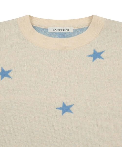 LARTIGENT（ラーティゼン）の「L20 REVERSE STAR KNIT(CREAM)（ニット/セーター・レディース・その他・FREE）」の3枚目の写真