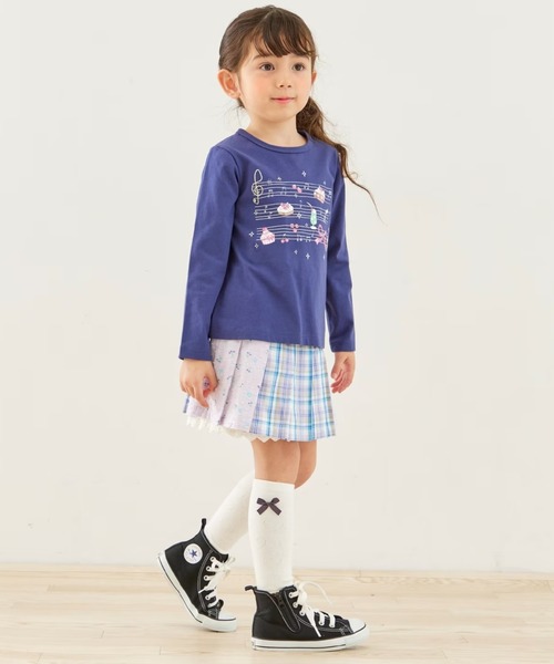 KP(ケーピー)の「【GOOD PRICE】 スイーツミュージック 長袖Tシャツ(Tシャツ/カットソー・キッズ・ネイビー/ミント・120cm/130cm/140cm/90cm/100cm/110cm)」の3枚目の写真