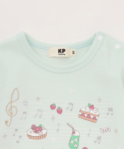 KP(ケーピー)の「【GOOD PRICE】 スイーツミュージック 長袖Tシャツ(Tシャツ/カットソー・キッズ・ネイビー/ミント・120cm/130cm/140cm/90cm/100cm/110cm)」の14枚目の写真