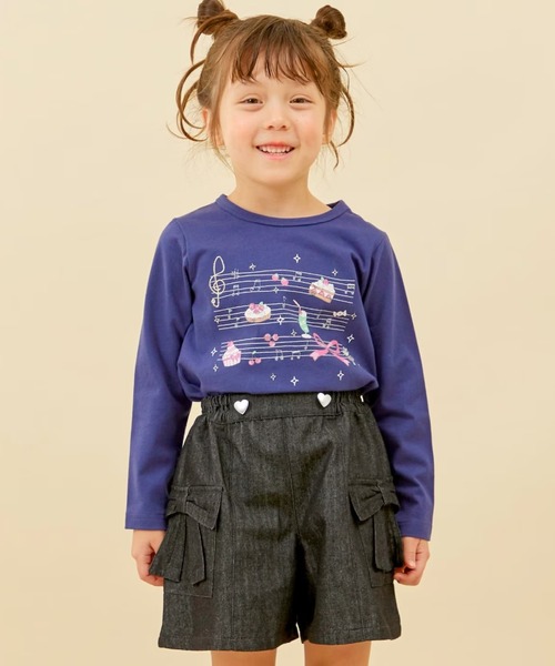 KP(ケーピー)の「【GOOD PRICE】 スイーツミュージック 長袖Tシャツ(Tシャツ/カットソー・キッズ・ネイビー/ミント・120cm/130cm/140cm/90cm/100cm/110cm)」の7枚目の写真