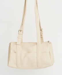 Faux Leather 2-Way Shoulder Bag with Pockets / マチあり フェイクレザー2WAYショルダーバッグ 秋 秋服 2026年秋冬
