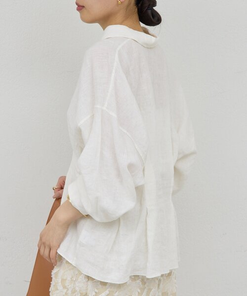 GALLARDAGALANTE（ガリャルダガランテ）の「【WEB限定】【大人気につきリバイバル】ウエストシェイプシャツ（シャツ/ブラウス・レディース・ホワイト/ブラウン/ピンク/ブラック・FREE）」の12枚目の写真