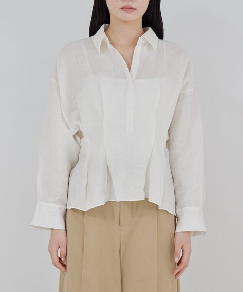 GALLARDAGALANTE（ガリャルダガランテ）の「【WEB限定】【大人気につきリバイバル】ウエストシェイプシャツ（シャツ/ブラウス・レディース・ホワイト/ブラウン/ピンク/ブラック・FREE）」の17枚目の写真