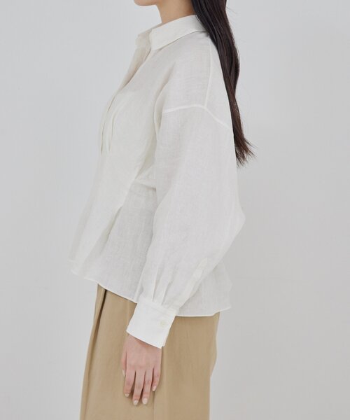 GALLARDAGALANTE（ガリャルダガランテ）の「【WEB限定】【大人気につきリバイバル】ウエストシェイプシャツ（シャツ/ブラウス・レディース・ホワイト/ブラウン/ピンク/ブラック・FREE）」の18枚目の写真