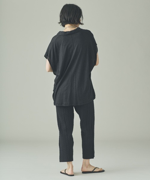 Curensology（カレンソロジー）の「Curensology(カレンソロジー)/ローシルクケーブルニットパンツ（その他パンツ・レディース・クリーム/ブラック・FREE）」の16枚目の写真