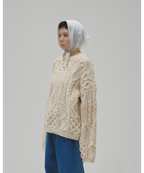 TODAYFUL（トゥデイフル）の「Satin Lace Scarf（バンダナ/スカーフ・レディース・ミント/ブラック/アイボリー・FREE）」の10枚目の写真