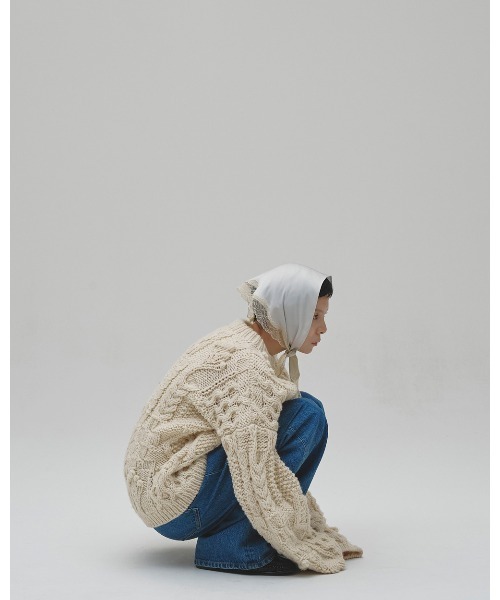 TODAYFUL（トゥデイフル）の「Satin Lace Scarf（バンダナ/スカーフ・レディース・ミント/ブラック/アイボリー・FREE）」の11枚目の写真