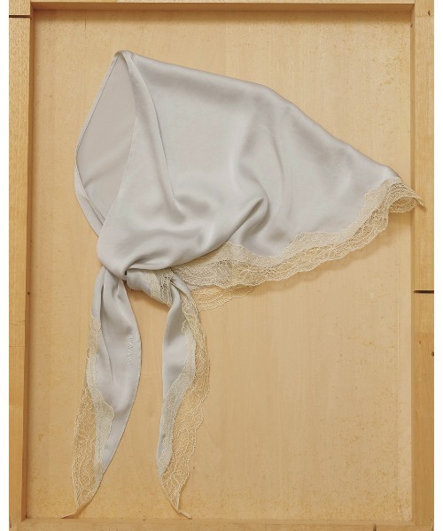 TODAYFUL（トゥデイフル）の「Satin Lace Scarf（バンダナ/スカーフ・レディース・ミント/ブラック/アイボリー・FREE）」の21枚目の写真