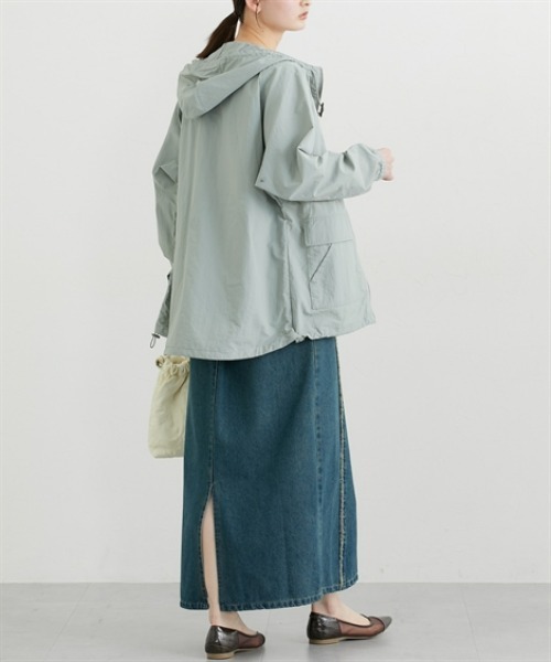 nissen（ニッセン）の「デニム切替フリンジロングスカート（デニムスカート・レディース・ブラック/ブルー・M/L）」の15枚目の写真