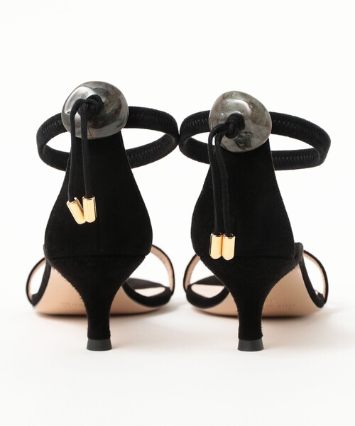 Demi-Luxe BEAMS（デミルクス ビームス）の「NEBULONI E. / ストーン アンクルゴムストラップ サンダル（サンダル・レディース・ブラック・38/37/36/35）」の4枚目の写真