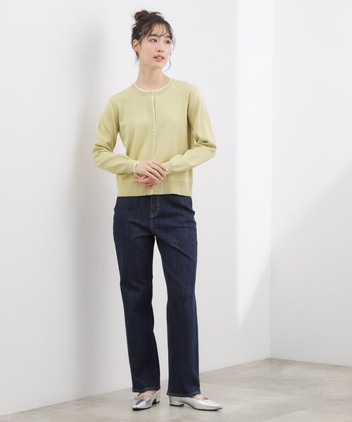 grove(グローブ)の「レイヤード風配色カーディガン(カーディガン/ボレロ・レディース・グリーン系/ライトグレー/ネイビー・02/03/05/04/01)」の10枚目の写真