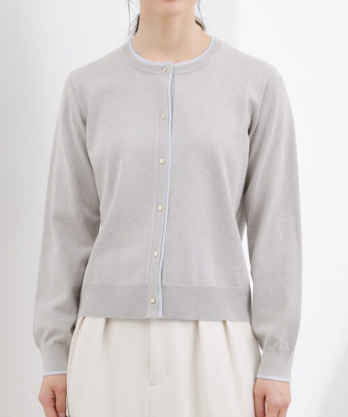 grove(グローブ)の「レイヤード風配色カーディガン(カーディガン/ボレロ・レディース・グリーン系/ライトグレー/ネイビー・02/03/05/04/01)」の16枚目の写真