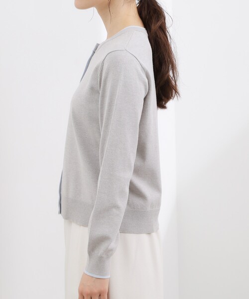 grove(グローブ)の「レイヤード風配色カーディガン(カーディガン/ボレロ・レディース・グリーン系/ライトグレー/ネイビー・02/03/05/04/01)」の17枚目の写真