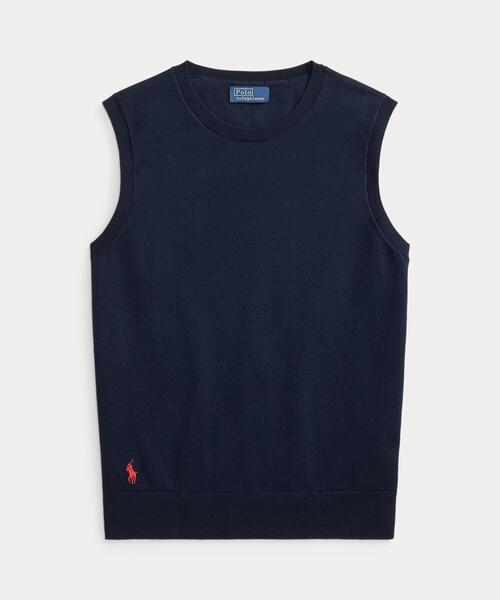 POLO RALPH LAUREN(ポロ ラルフ ローレン)の「スリーブレス クルーネック セーター(ニット/セーター・レディース・ブルー・XS/M/S/L)」の2枚目の写真