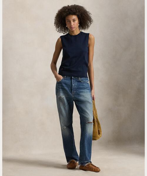 POLO RALPH LAUREN(ポロ ラルフ ローレン)の「スリーブレス クルーネック セーター(ニット/セーター・レディース・ブルー・XS/M/S/L)」の3枚目の写真